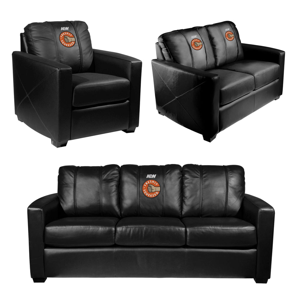 Silver Club Chair with AEW Orange Cassidy Logo