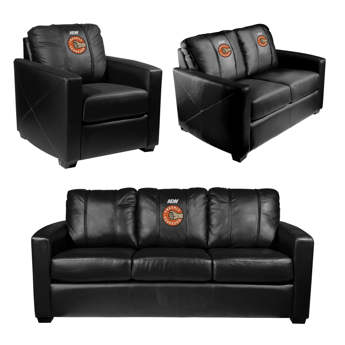 Silver Club Chair with AEW Orange Cassidy Logo