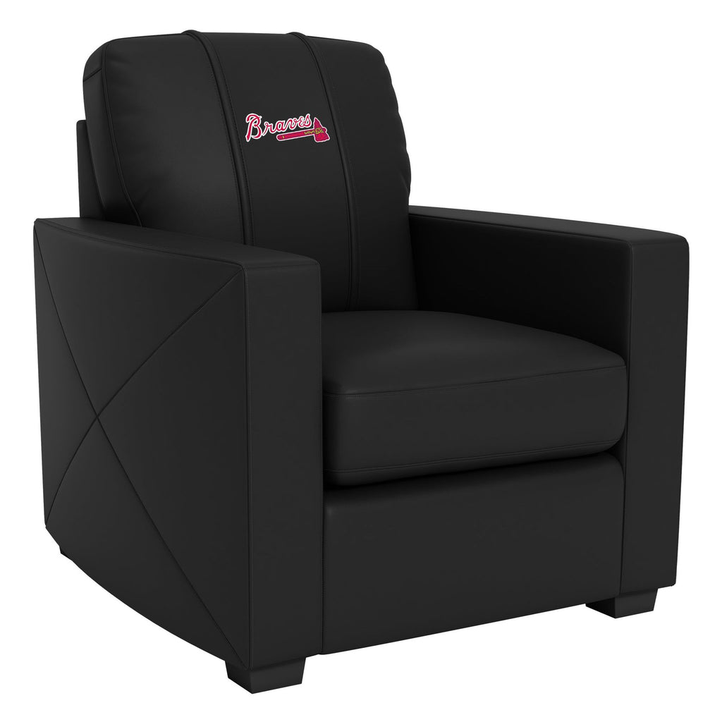 Silver Series Club Chair with Atlanta Braves Logo