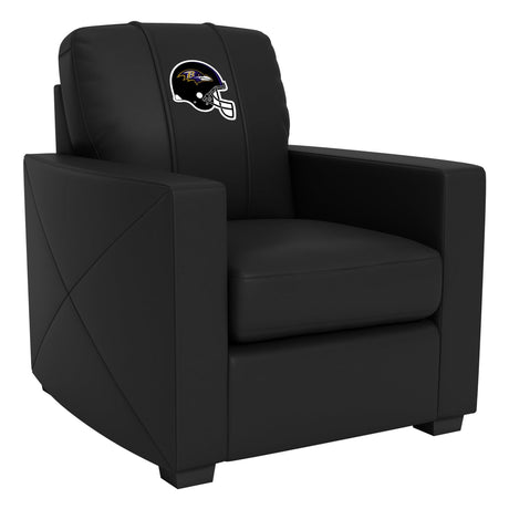 Baltimore Ravens Helmet Logo Silver Series Club Chair