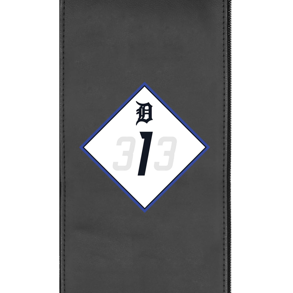 Silver Club Chair with Detroit Tigers City Connect 313 Logo