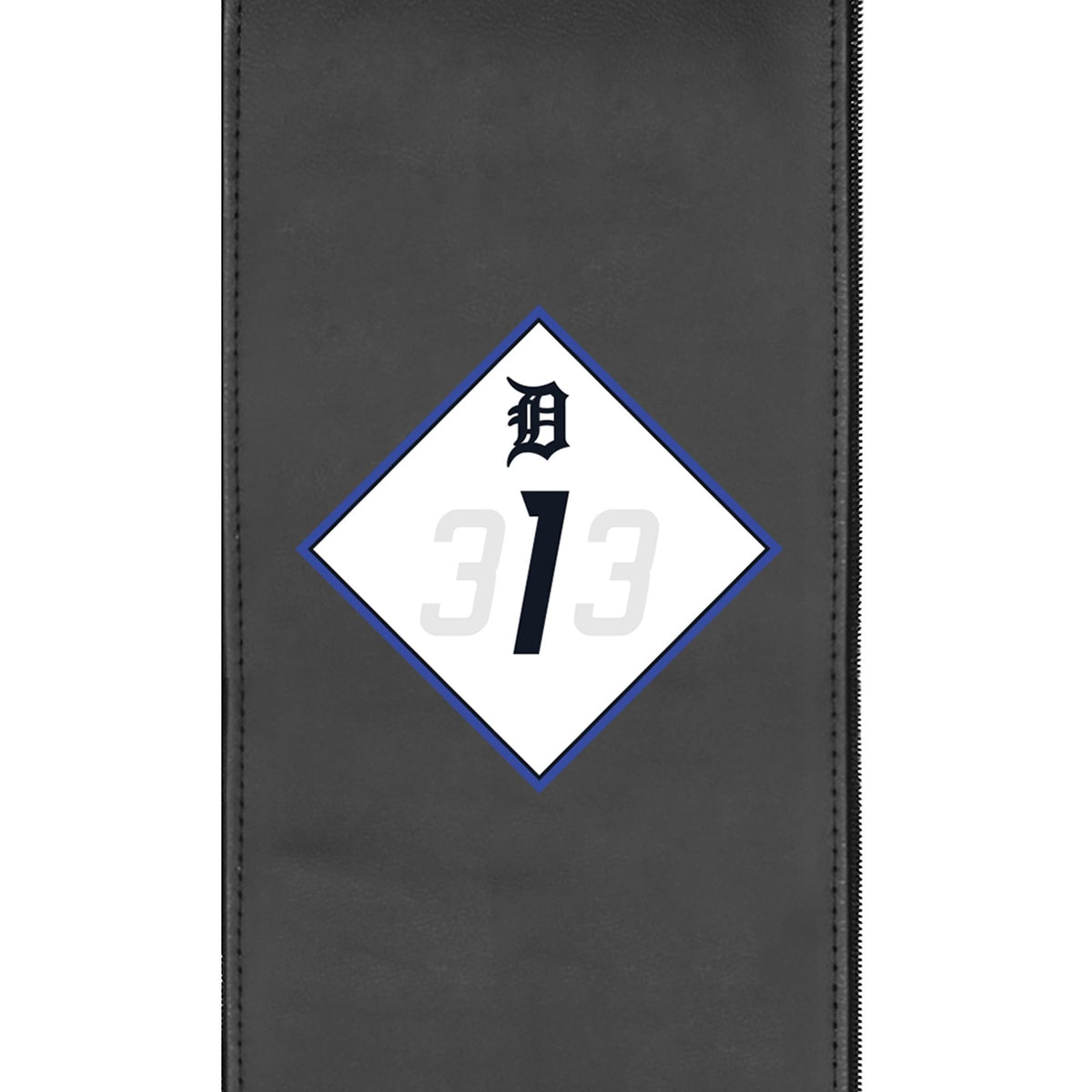 Silver Club Chair with Detroit Tigers City Connect 313 Logo