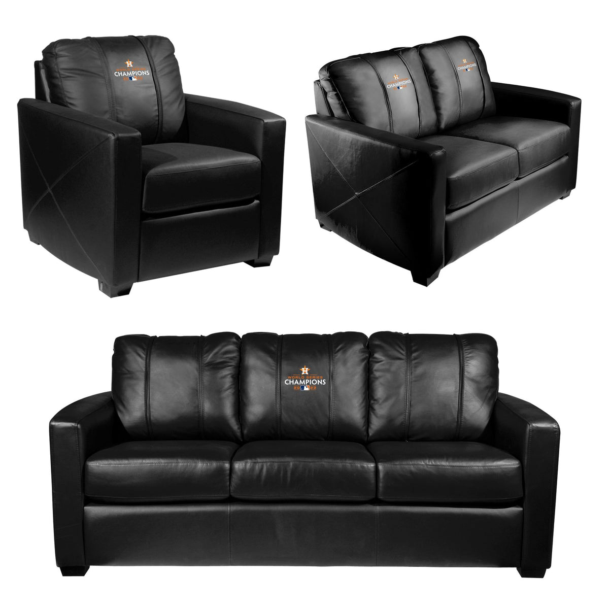 Silver Club Chair with Houston Astros 2022 Champions