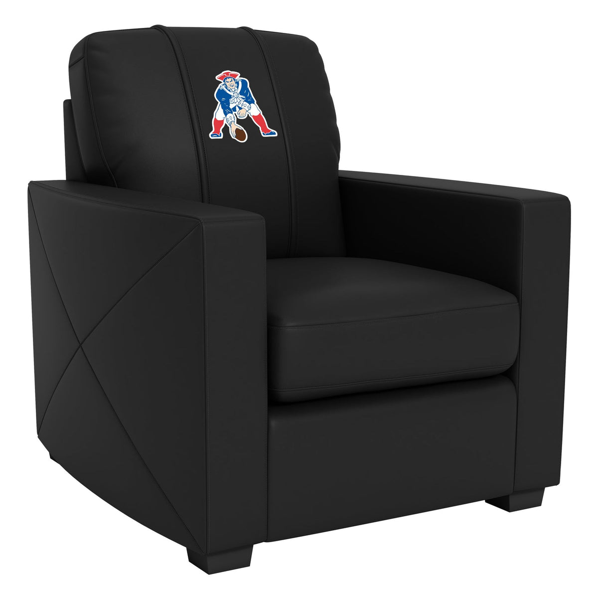 Silver Club Chair with Classic New England Patriots Logo