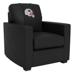 New England Patriots Helmet Logo Silver Club Chair