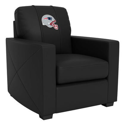 New England Patriots Helmet Logo Silver Club Chair