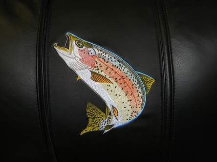 Silver Series Club Chair with Rainbow Trout Logo