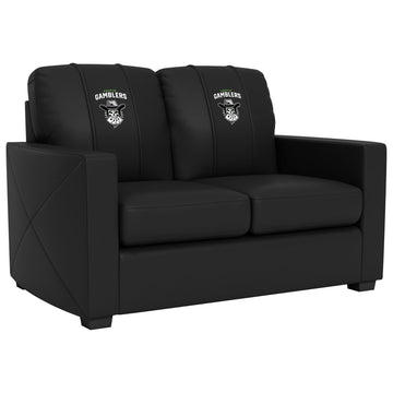 Austin Gamblers Silver Logo Loveseat