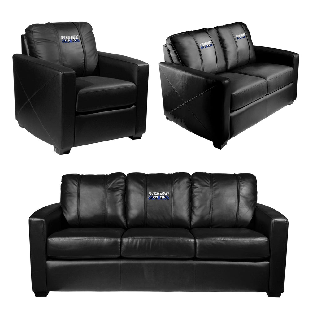 Detroit Tigers City Connect Silver Loveseat