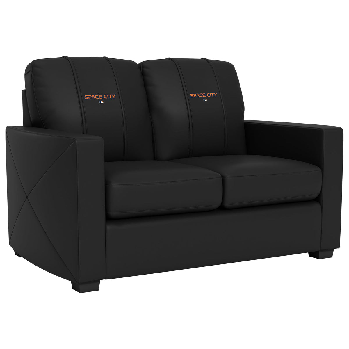 Silver Houston Astros City Connect Logo Loveseat