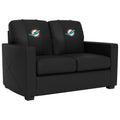Silver Miami Dolphins Logo Loveseat