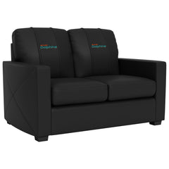 Miami Dolphins Silver Logo Loveseat