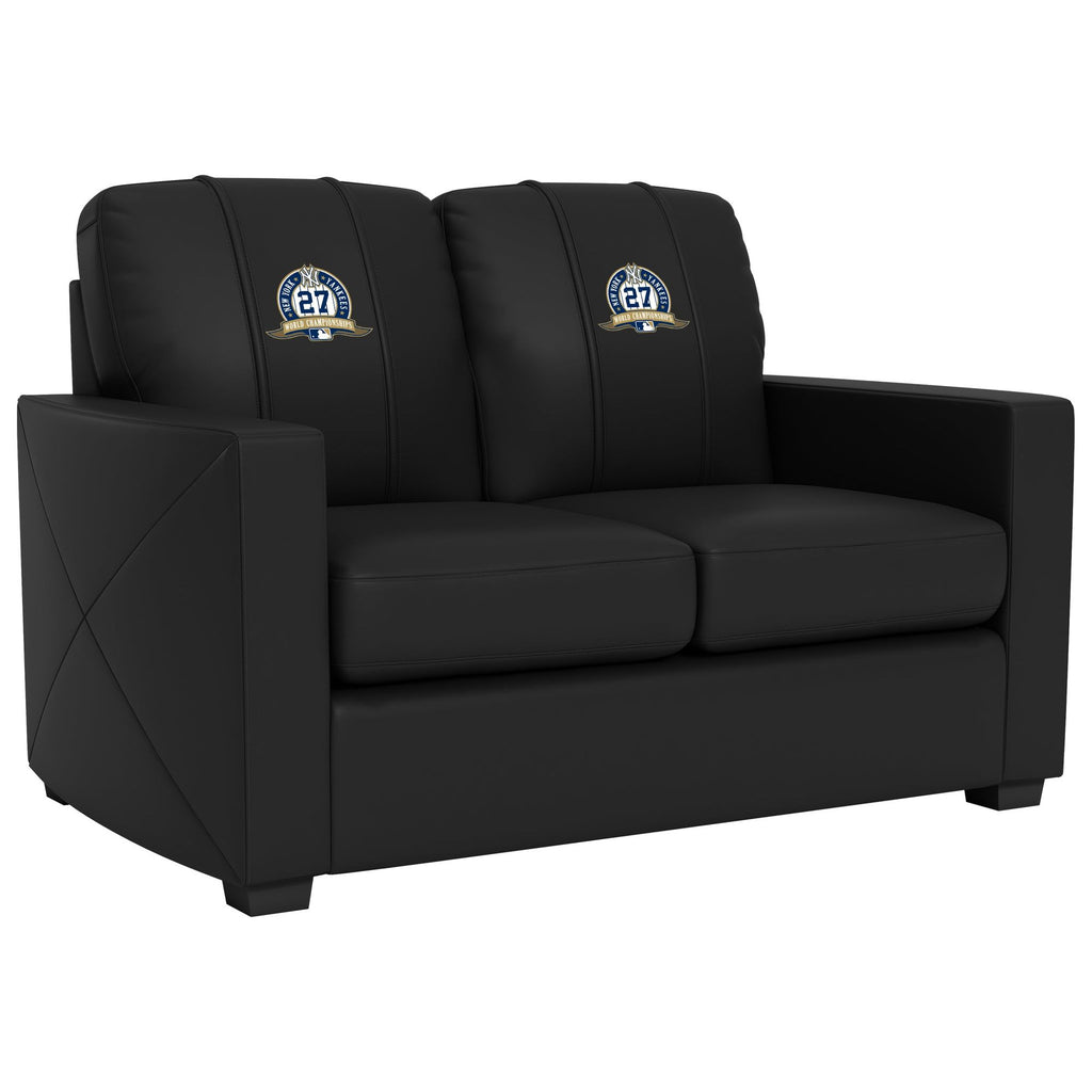 Silver New York Yankees 27th Championship Loveseat