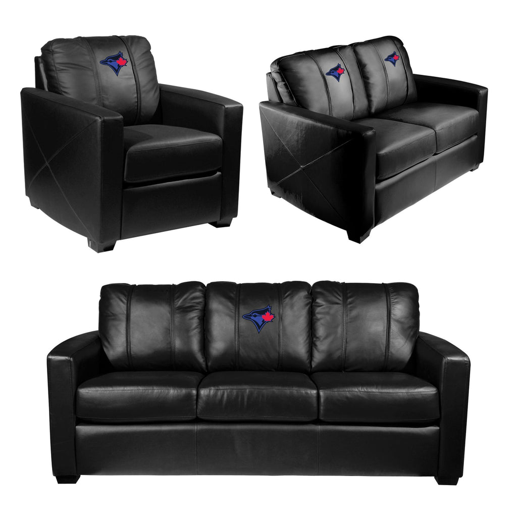 Toronto Blue Jays City Connect Silver Loveseat