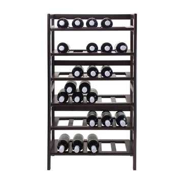 Silvi Wine Rack in Warm Antique Walnut