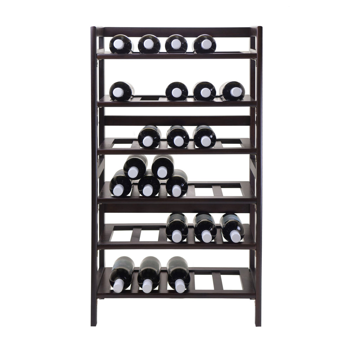 Silvi Wine Rack in Warm Antique Walnut