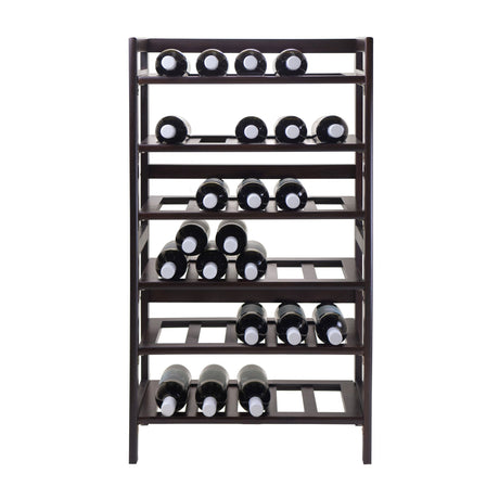 Silvi Wine Rack in Warm Antique Walnut