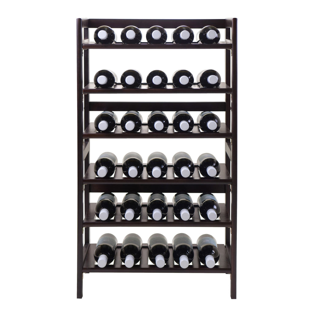 Silvi Wine Rack in Warm Antique Walnut