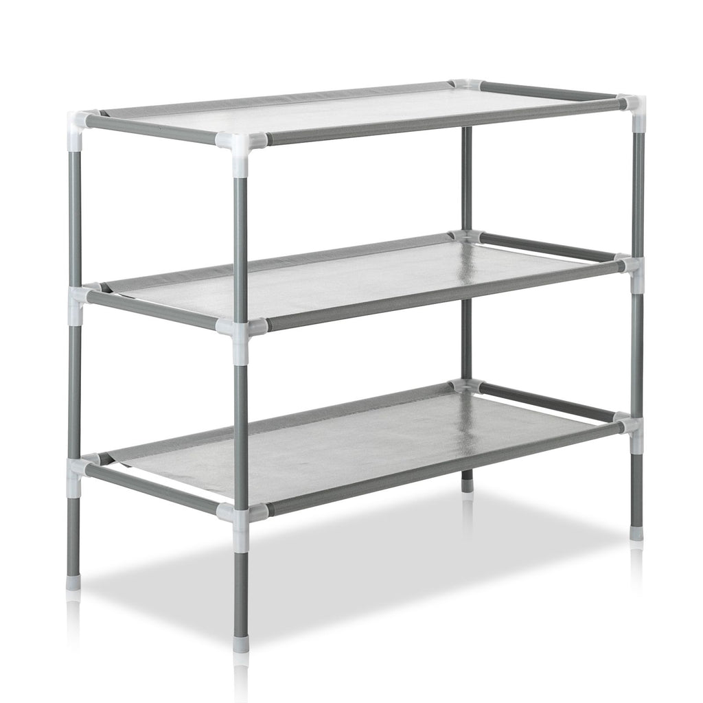 Simple Assembly 3-Tier Non-Woven Fabric Shoe Rack