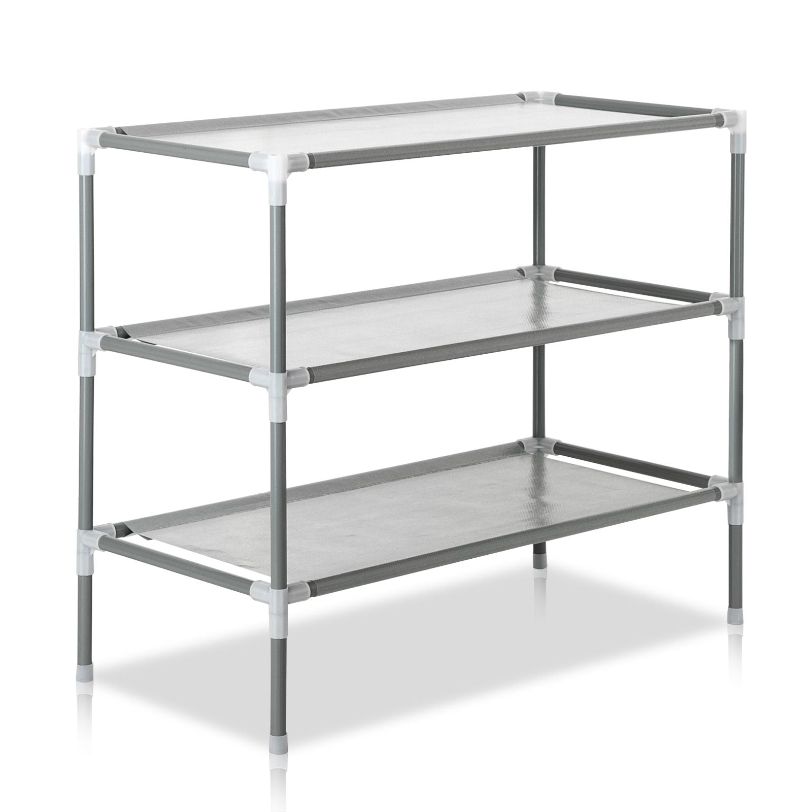 Simple Assembly 3-Tier Non-Woven Fabric Shoe Rack