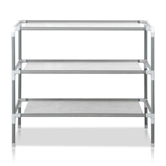 Simple Assembly 3-Tier Non-Woven Fabric Shoe Rack