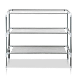 Simple Assembly 3-Tier Non-Woven Fabric Shoe Rack