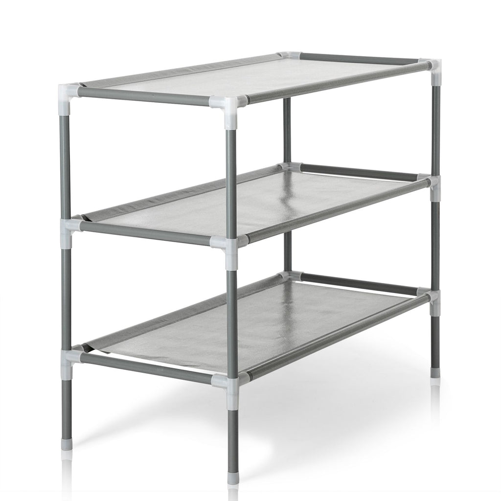 Simple Assembly 3-Tier Non-Woven Fabric Shoe Rack