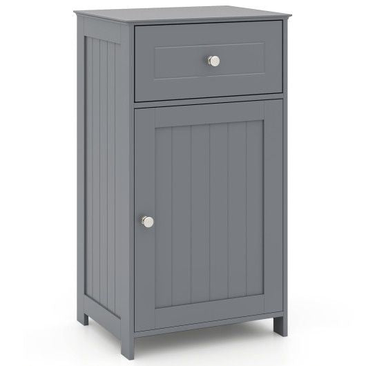 Single Door Bathroom Cabinet with Adjustable Shelf and Drawer