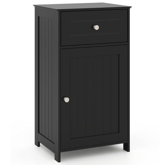 Single Door Bathroom Cabinet with Adjustable Shelf and Drawer