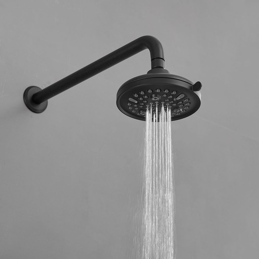 Matte Black Rain Shower and Handheld Faucet Set