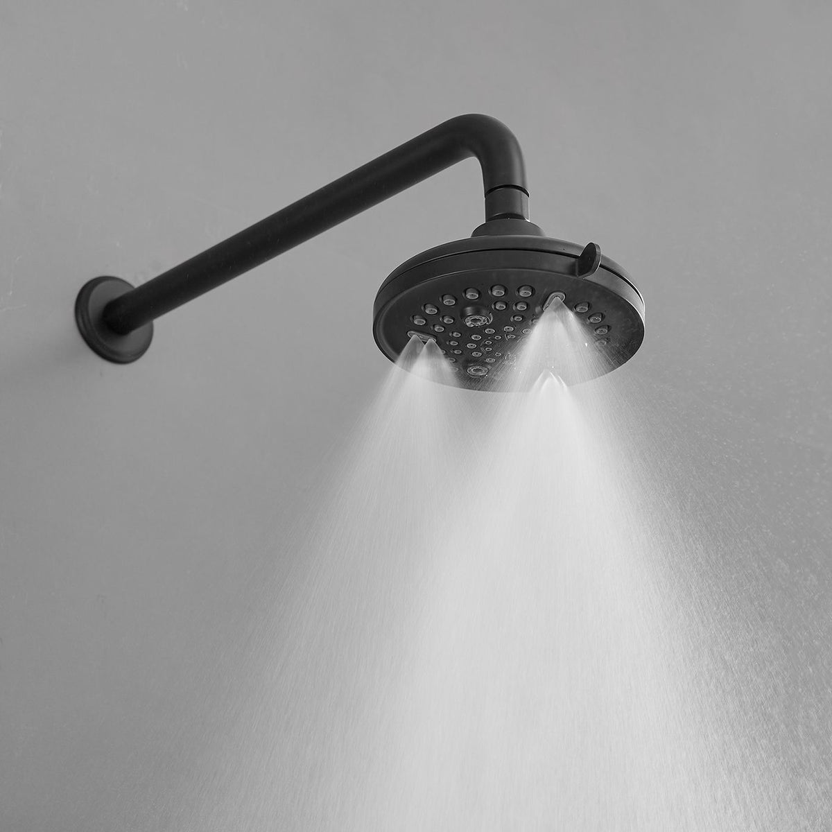Matte Black Rain Shower and Handheld Faucet Set