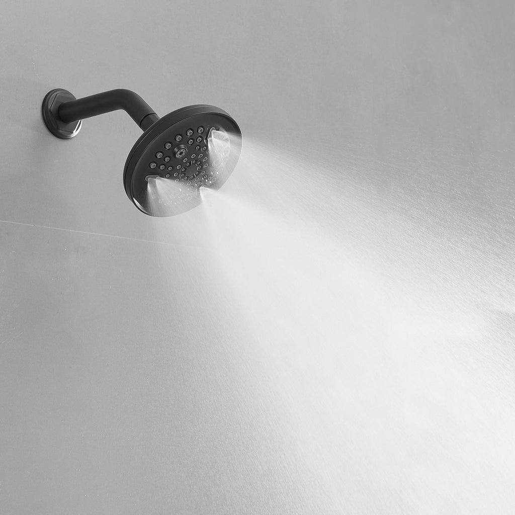 9-Spray High Pressure Rain Shower Faucet with Pressure Balance Valve – Matte Black