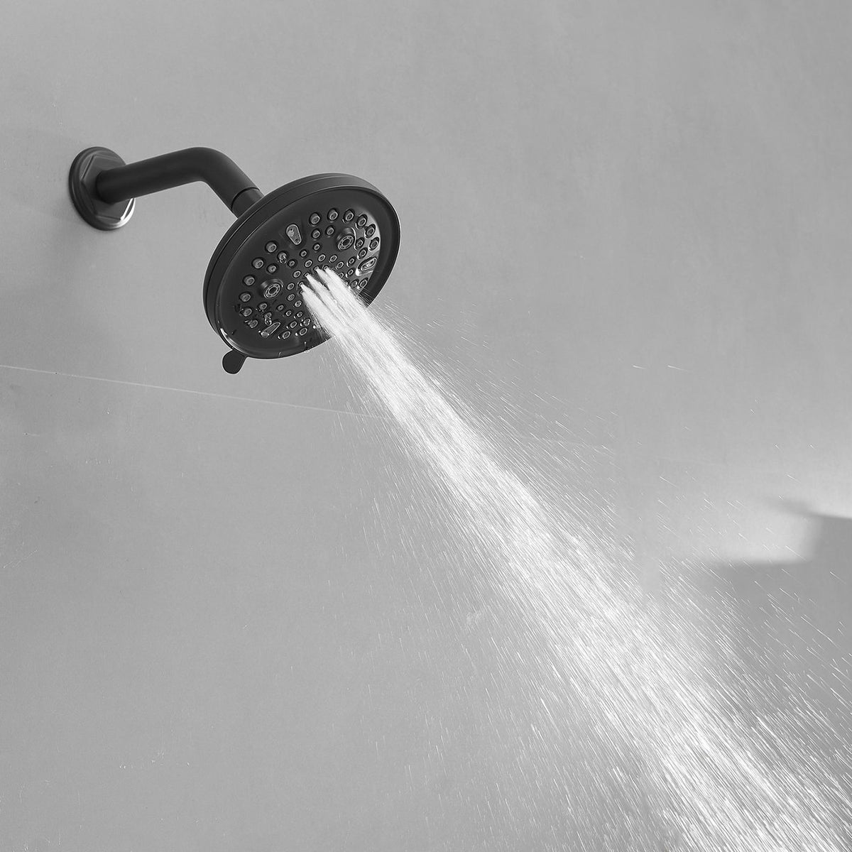 9-Spray High Pressure Rain Shower Faucet with Pressure Balance Valve – Matte Black