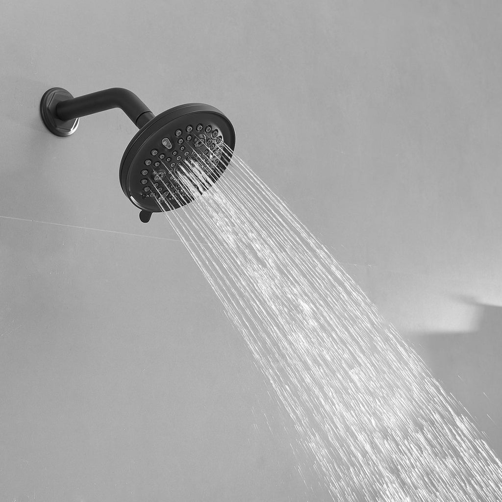 9-Spray High Pressure Rain Shower Faucet with Pressure Balance Valve – Matte Black