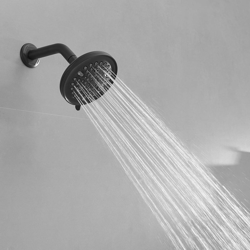 9-Spray High Pressure Rain Shower Faucet with Pressure Balance Valve – Matte Black