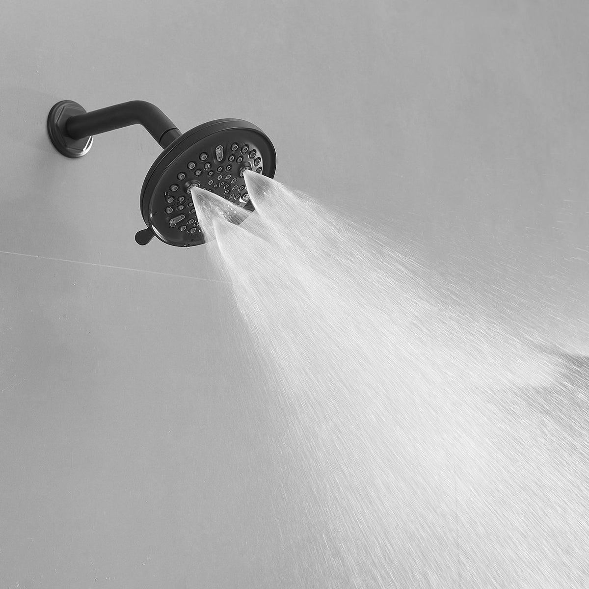 9-Spray High Pressure Rain Shower Faucet with Pressure Balance Valve – Matte Black