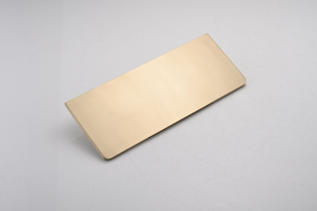 Brushed Gold Waterfall Sink Faucet with Shelf Spout