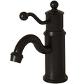 Antique-Inspired Matte Black Single-Handle Bathroom Faucet