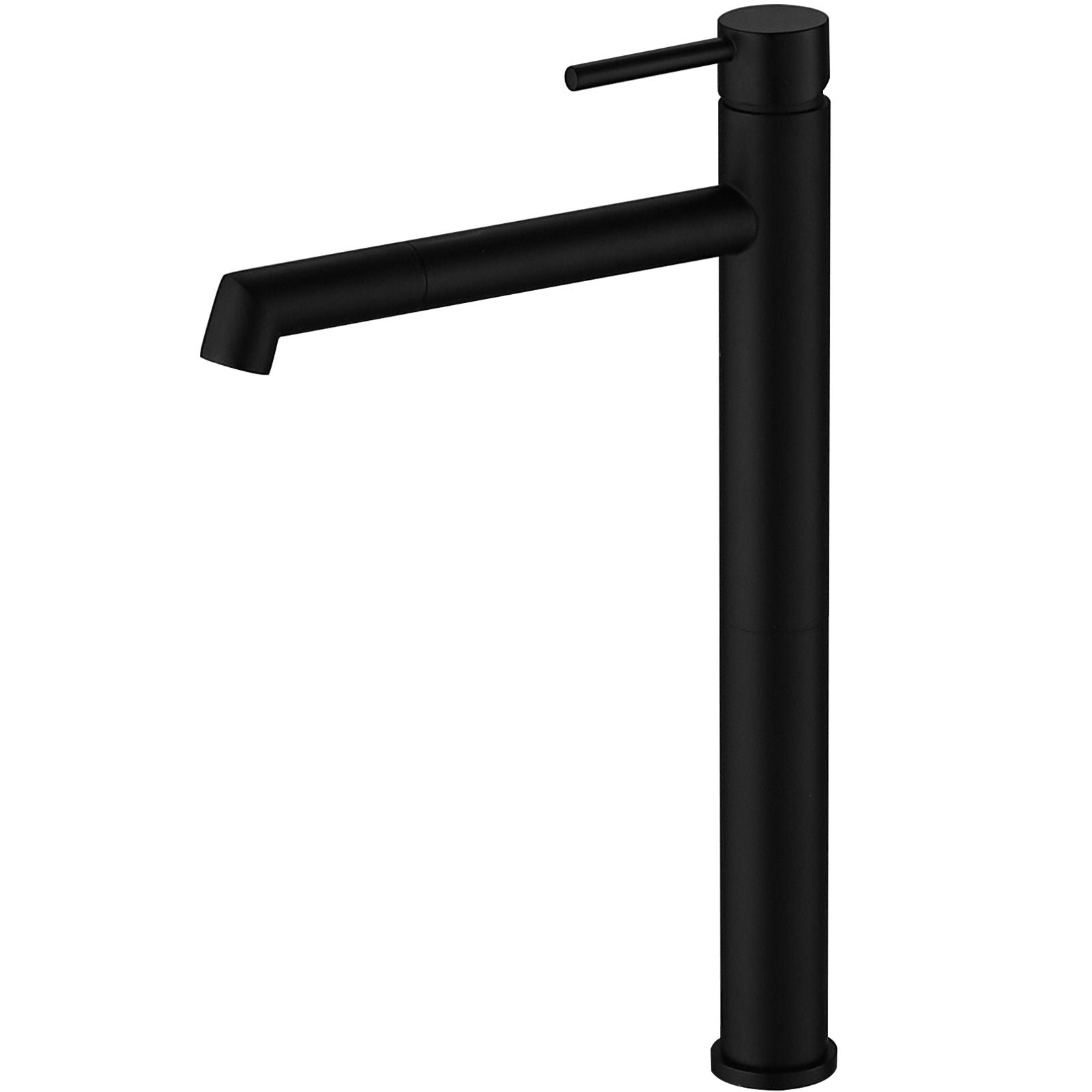 Single Hole Single Handle Bathroom Vessel Sink Faucet with Supply Hose in Black Gold