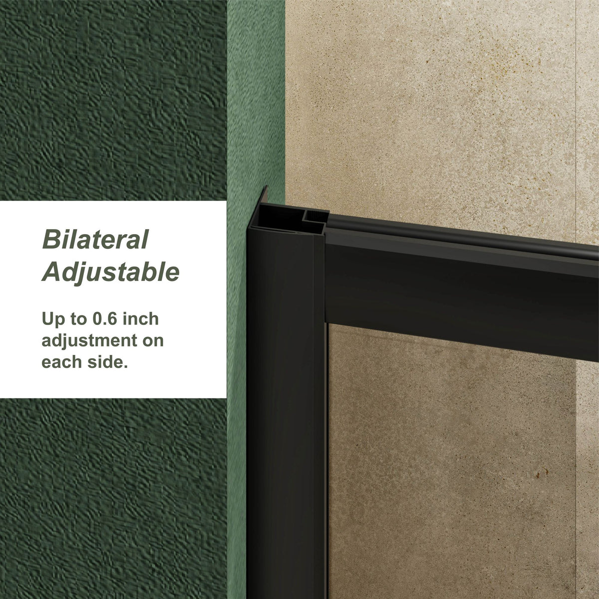 Frameless Reversible Sliding Shower Door