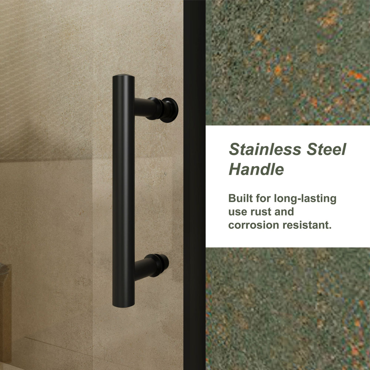 Frameless Reversible Sliding Shower Door