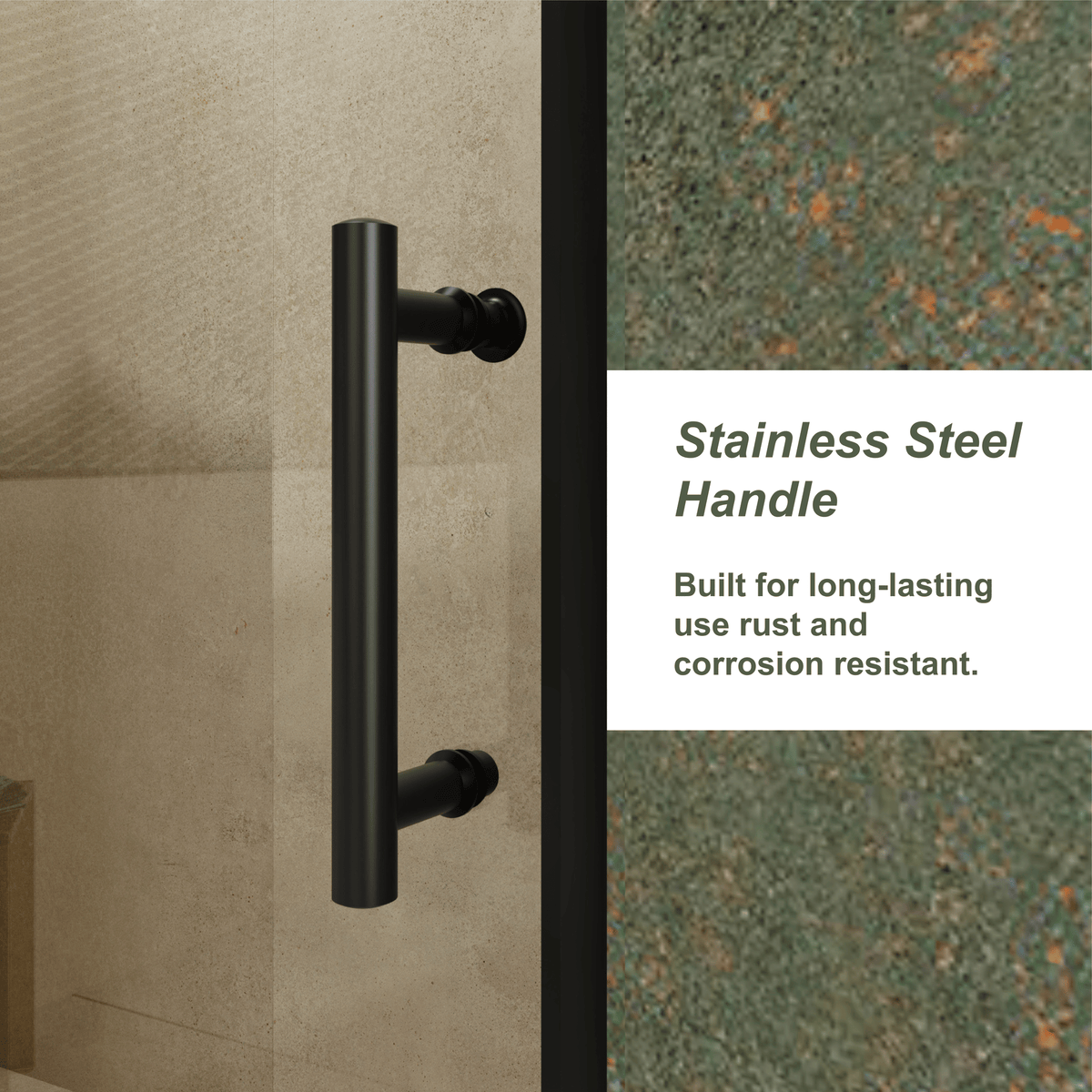 Frameless Reversible Sliding Shower Door