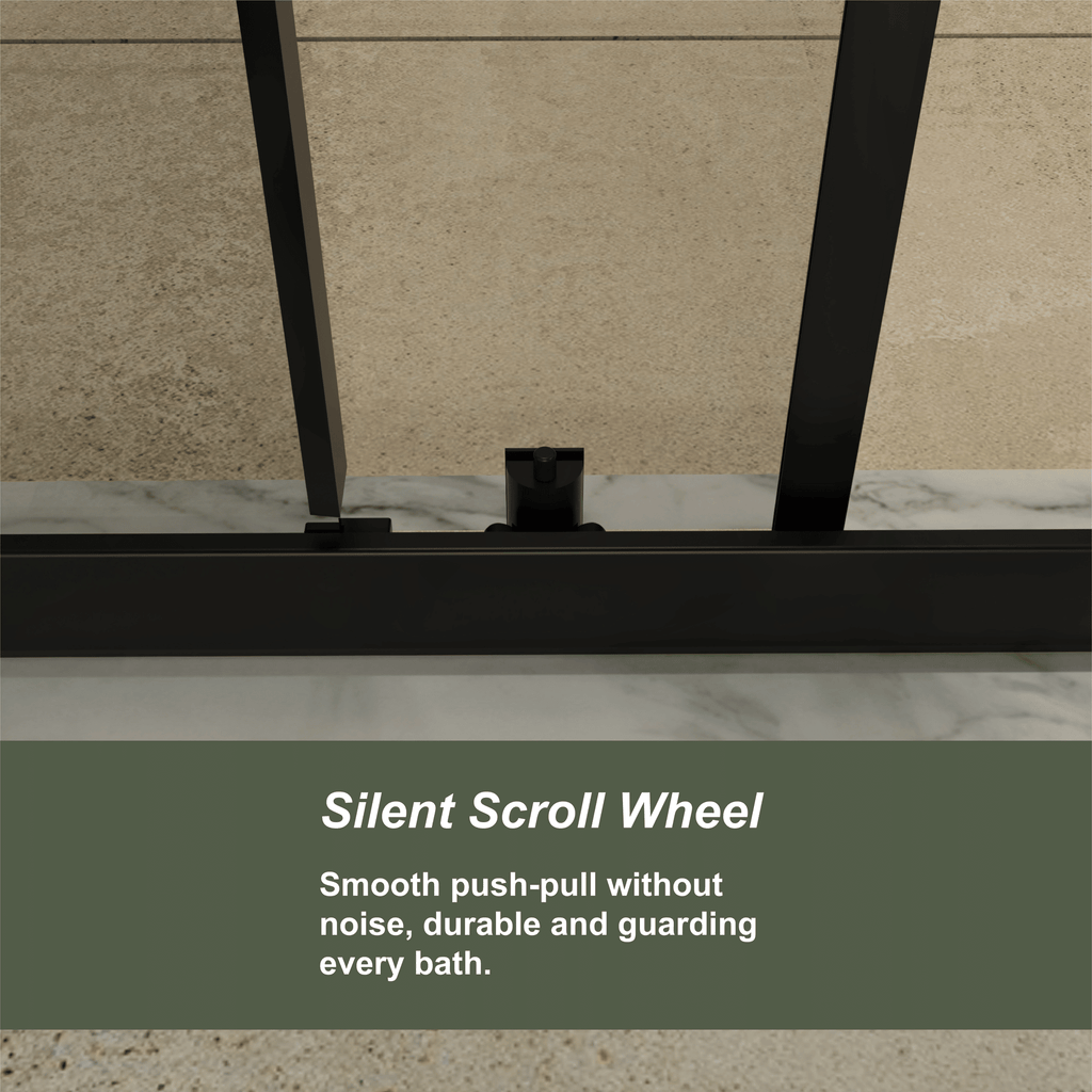 Frameless Reversible Sliding Shower Door