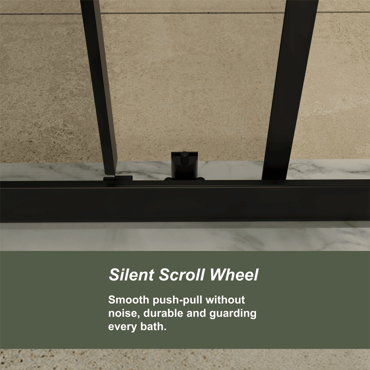 Frameless Reversible Sliding Shower Door