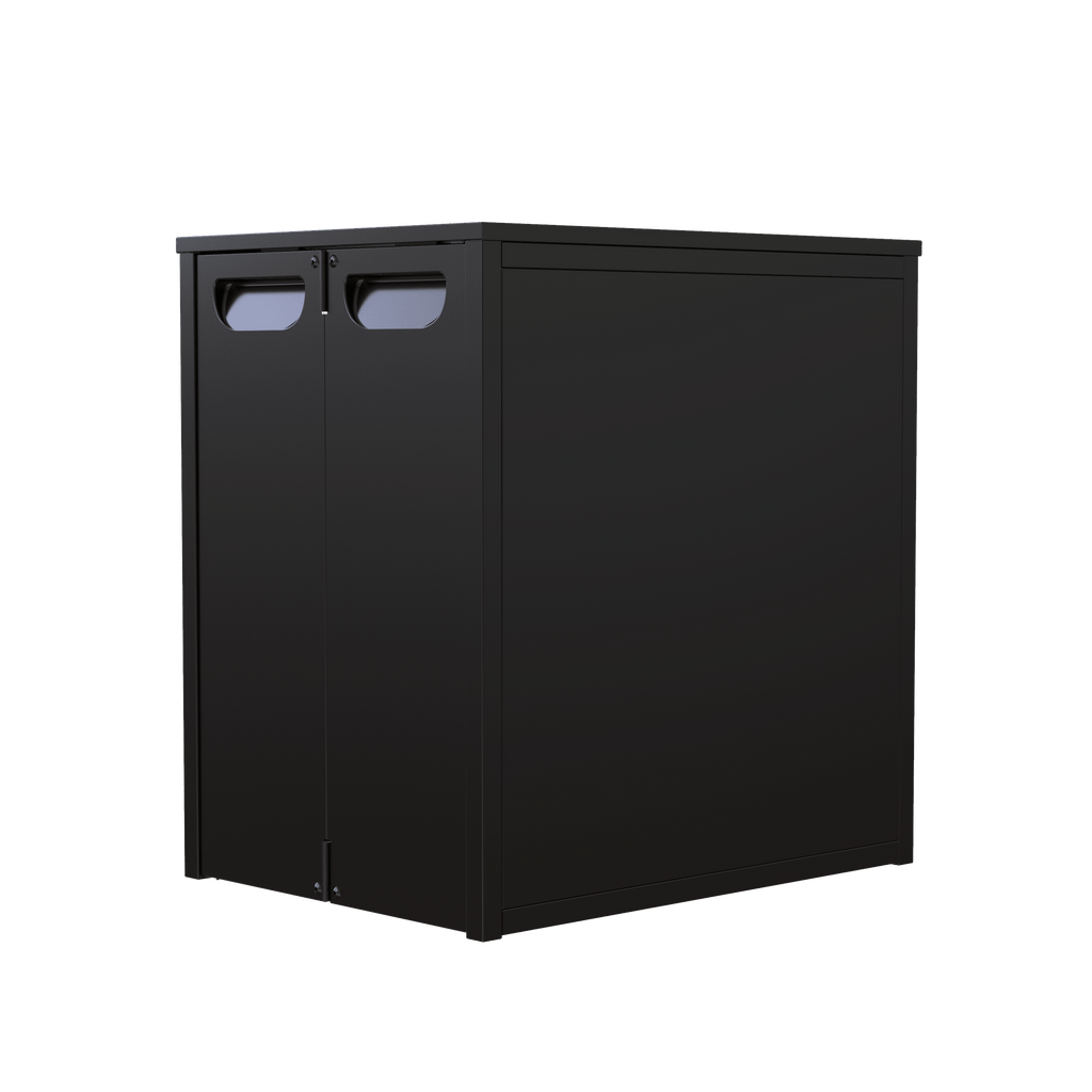 Foldable Black Cabinet with Removable Shelves