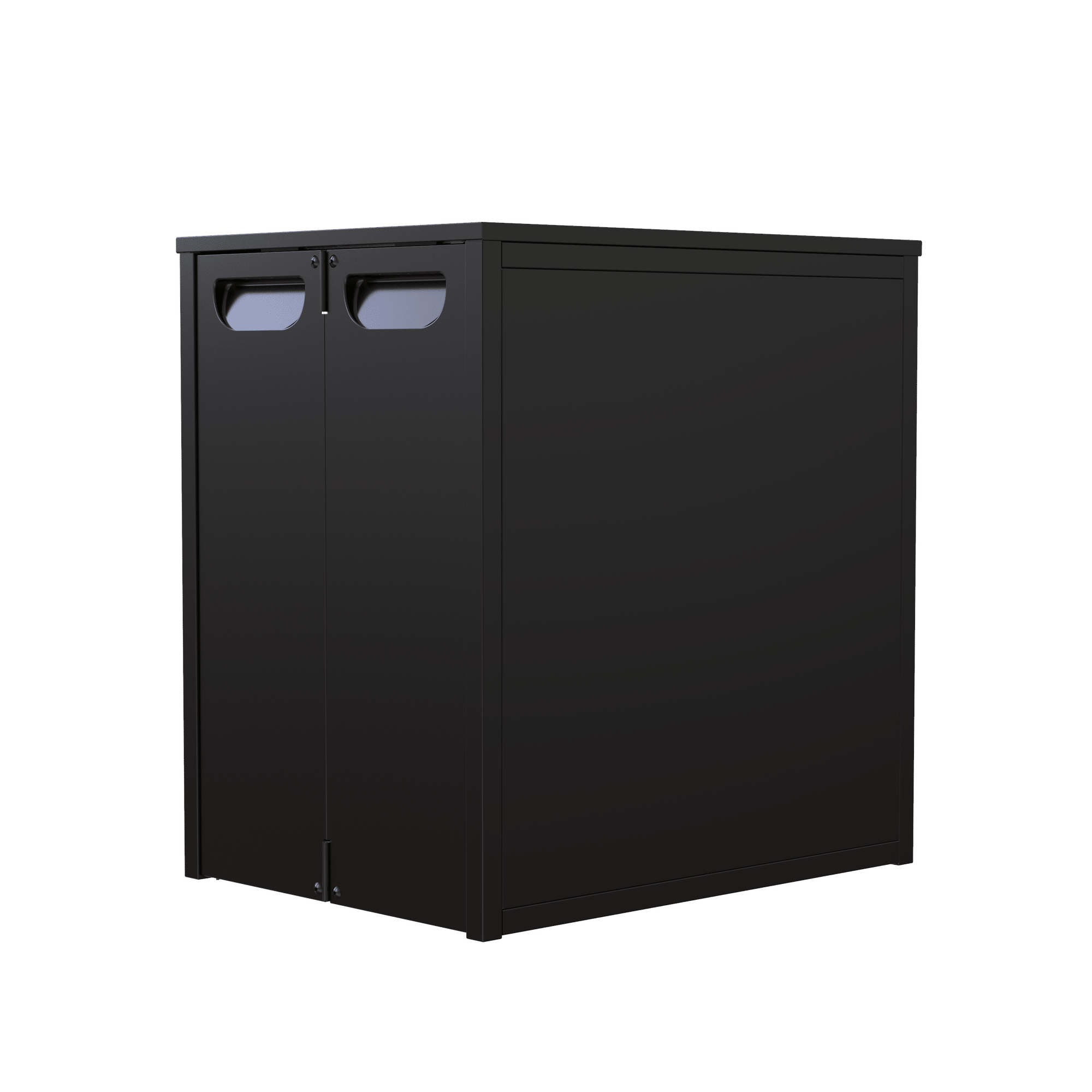 Foldable Black Cabinet with Removable Shelves