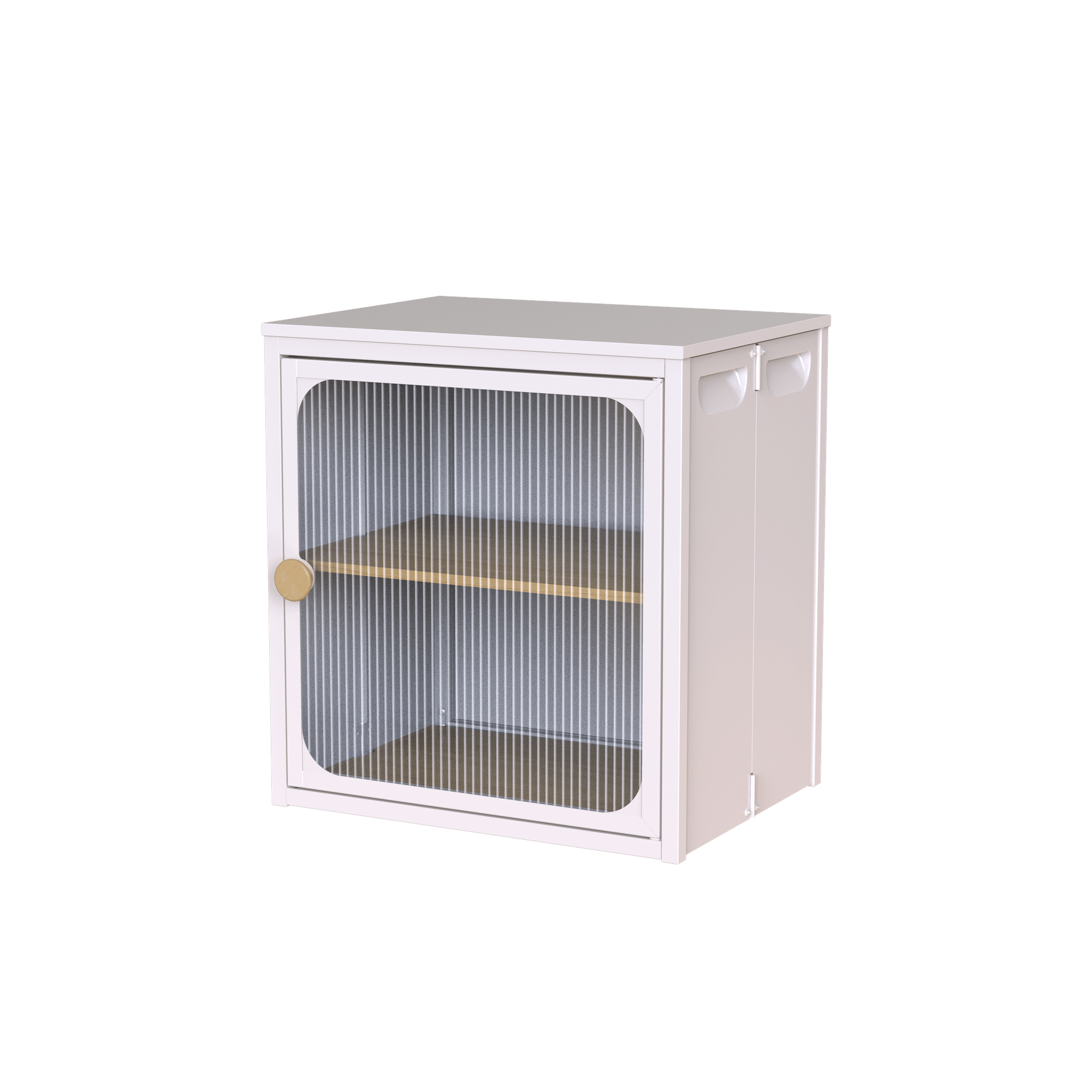 Foldable Steel-Wood Cabinet with Anti-Slip Design – Easy DIY Storage with Door