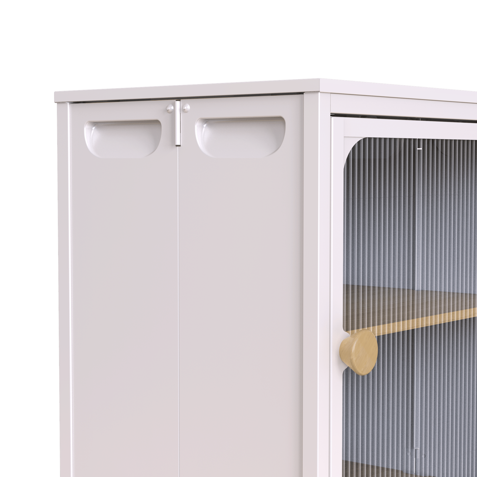 Foldable Steel-Wood Cabinet with Anti-Slip Design – Easy DIY Storage with Door