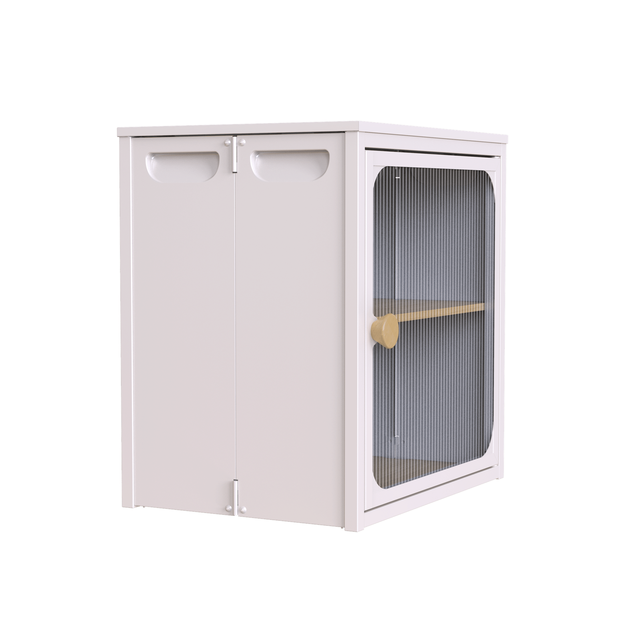 Foldable Steel-Wood Cabinet with Anti-Slip Design – Easy DIY Storage with Door