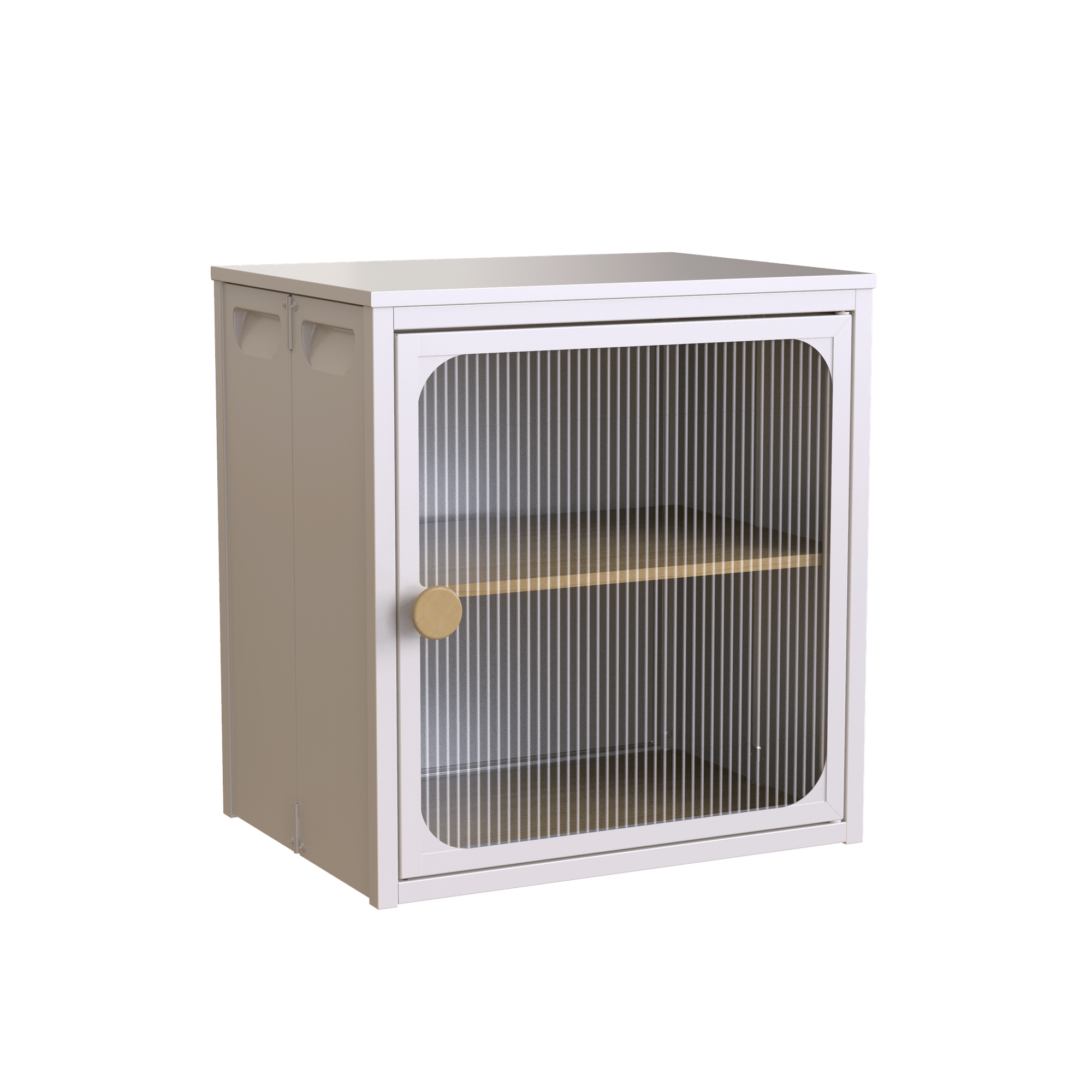 Foldable Steel-Wood Cabinet with Anti-Slip Design – Easy DIY Storage with Door